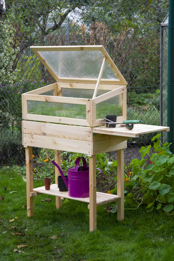 dobar Erhöhtes Frühbeet mit Tisch & Haken